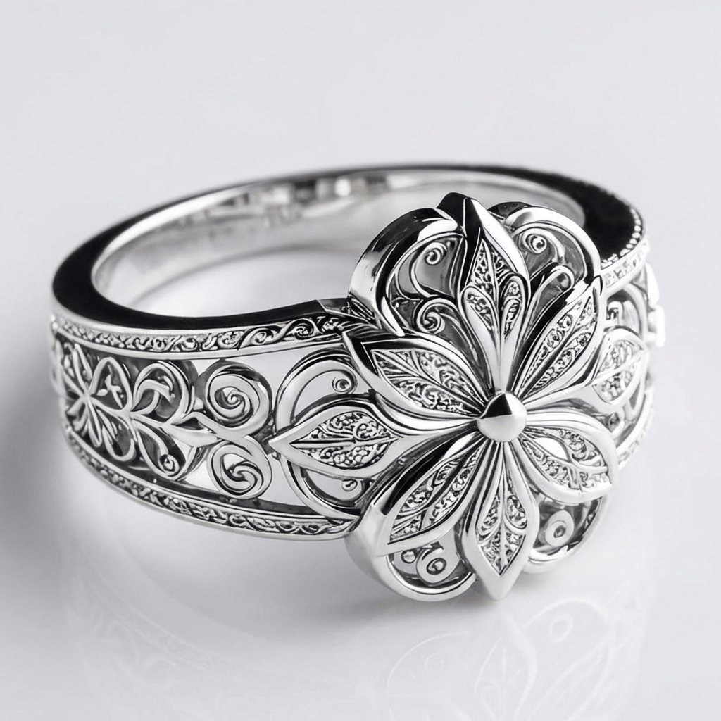 FLOWER ZIRCONIA RING