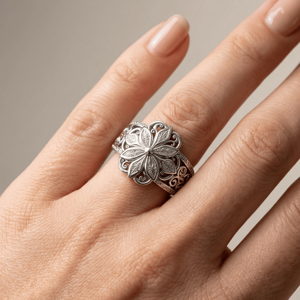 FLOWER ZIRCONIA RING