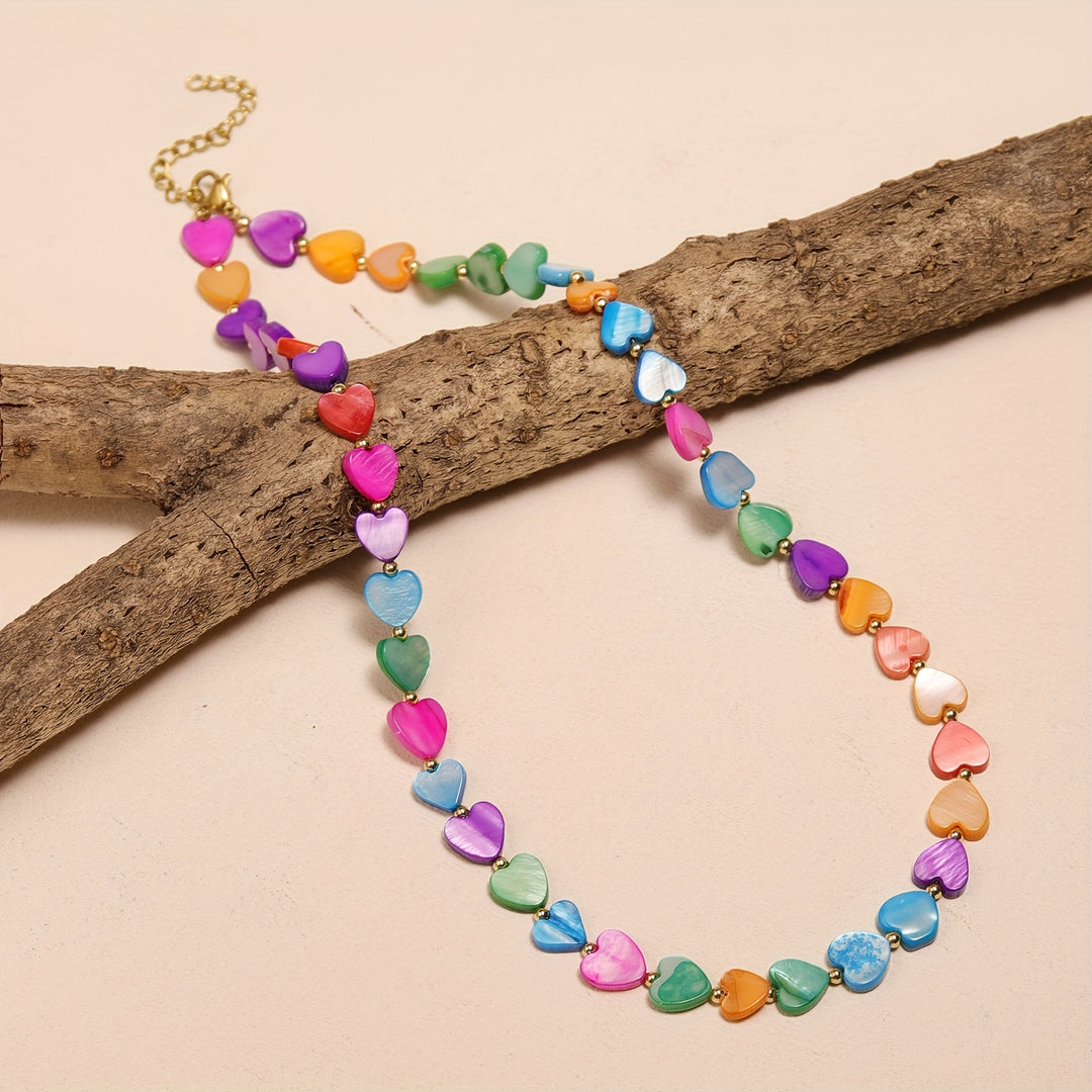 Rainbow Heart Necklace
