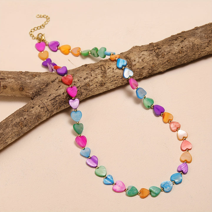 Rainbow Heart Necklace