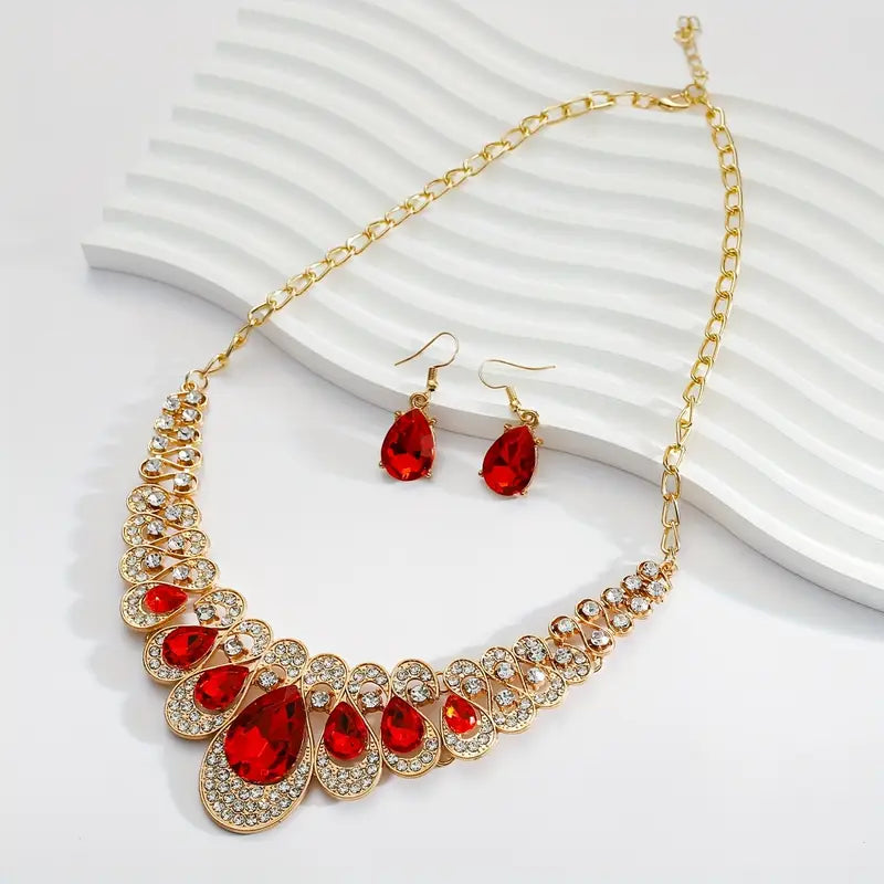 Maevina Crimselle Gold Jewelry Set
