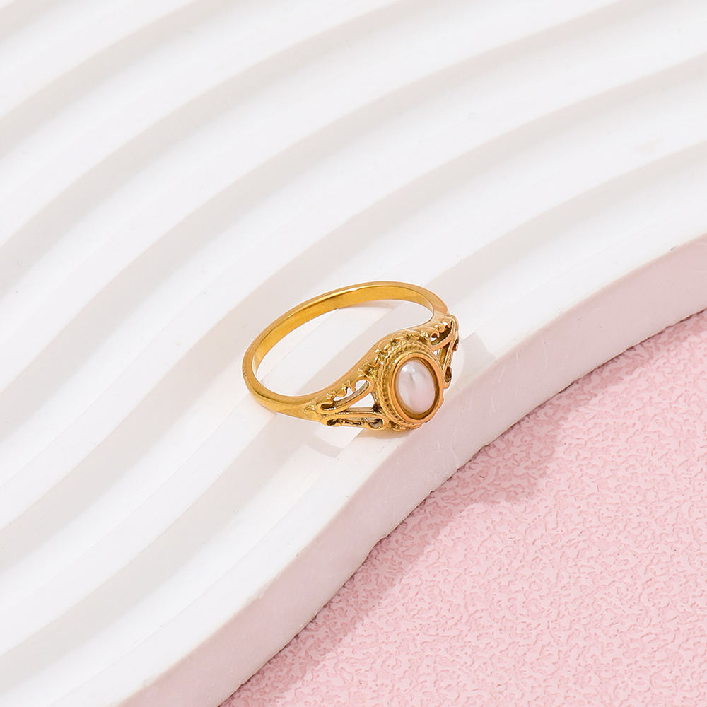 Gold Plated Pearl Vintage Ring
