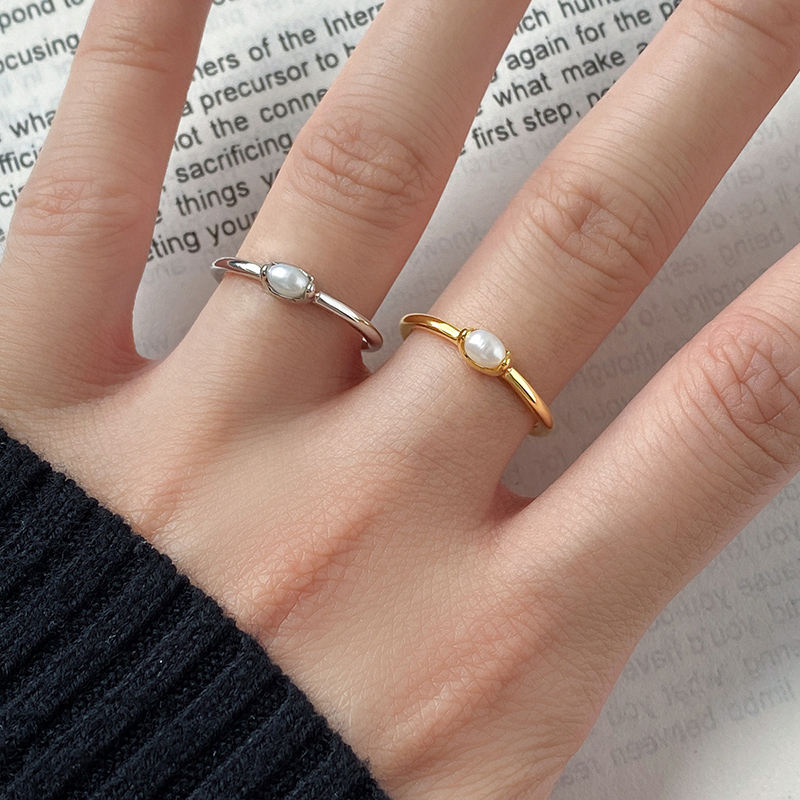 Open Baroque Pearl Ring