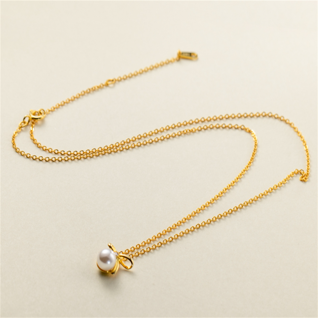 Butterfly Pearl Necklace