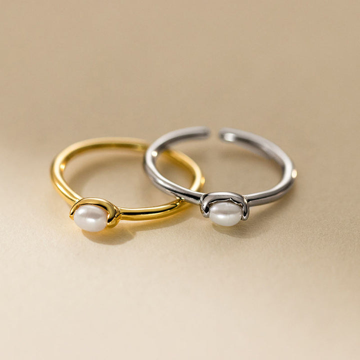 Open Baroque Pearl Ring