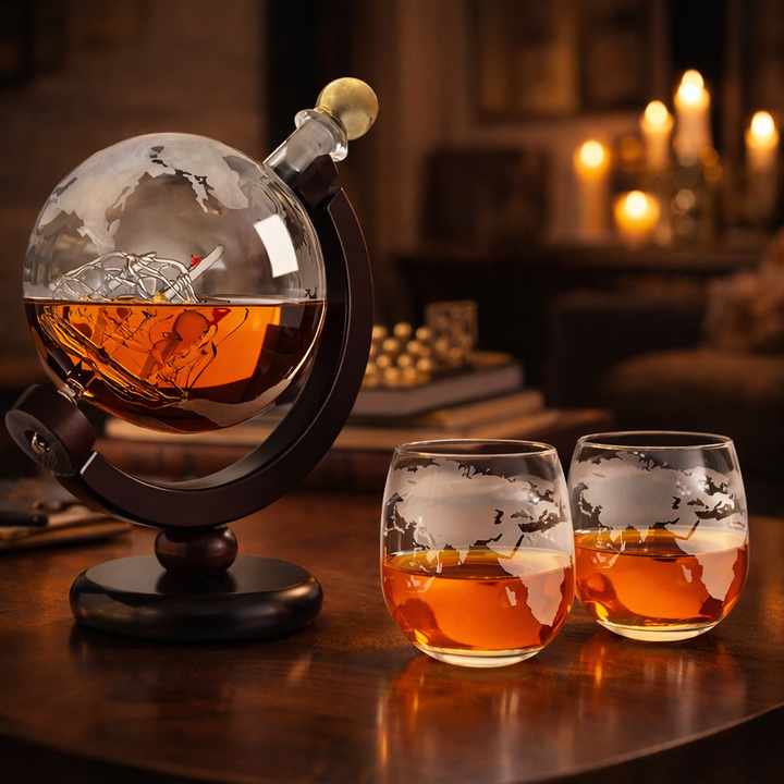 Whisky Bottle - World Map Edition