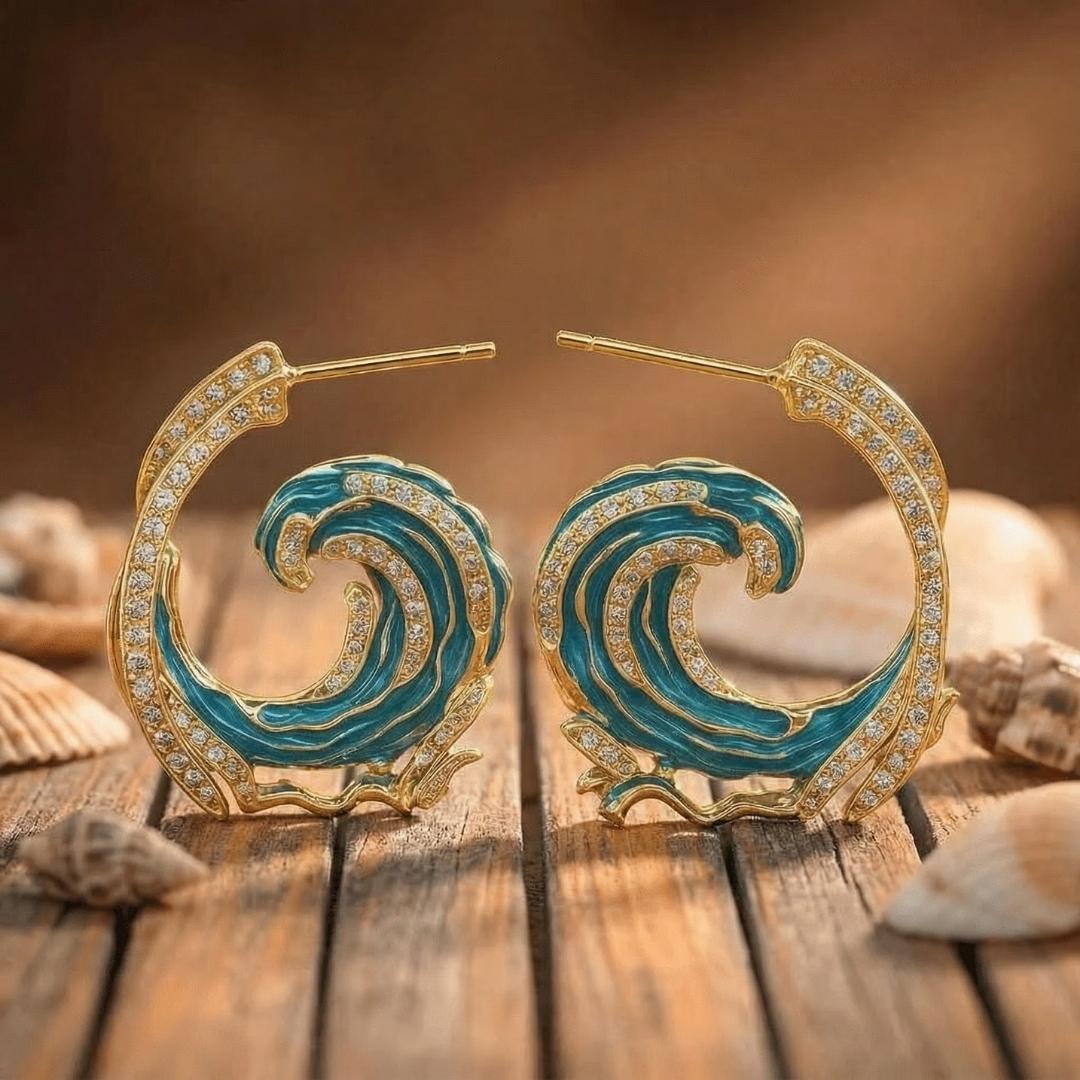 Selenea | Ocean Wave Earrings