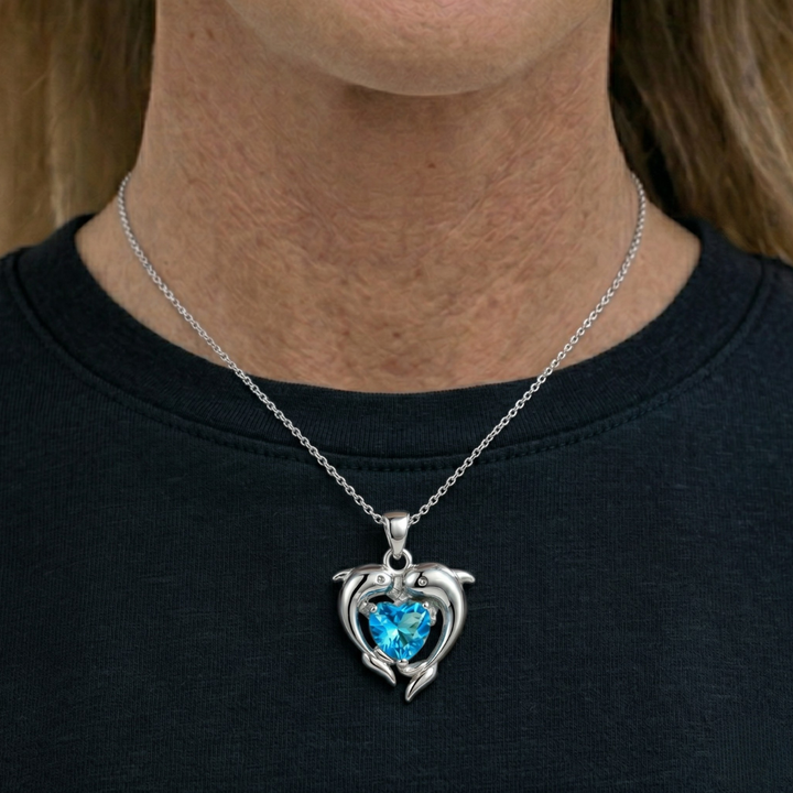 Oceanheart Dolphin Twins Necklace