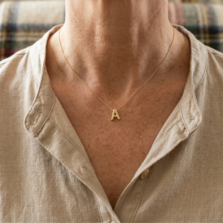 Love letter initial necklace