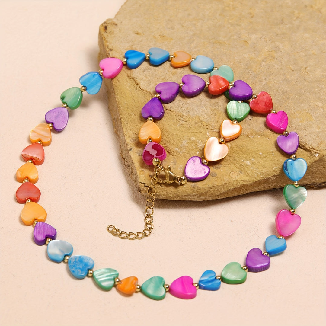 Rainbow Heart Necklace
