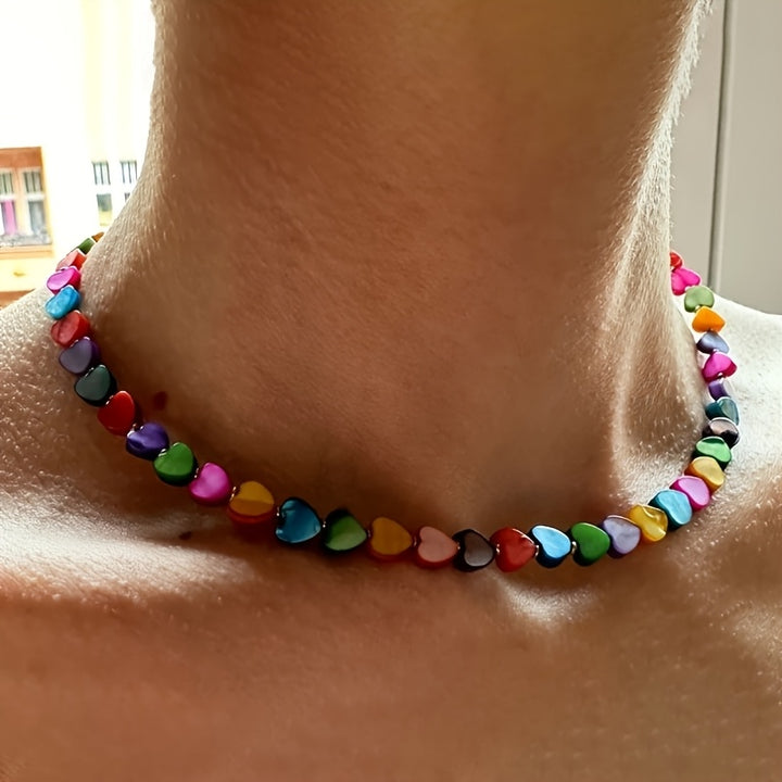 Rainbow Heart Necklace