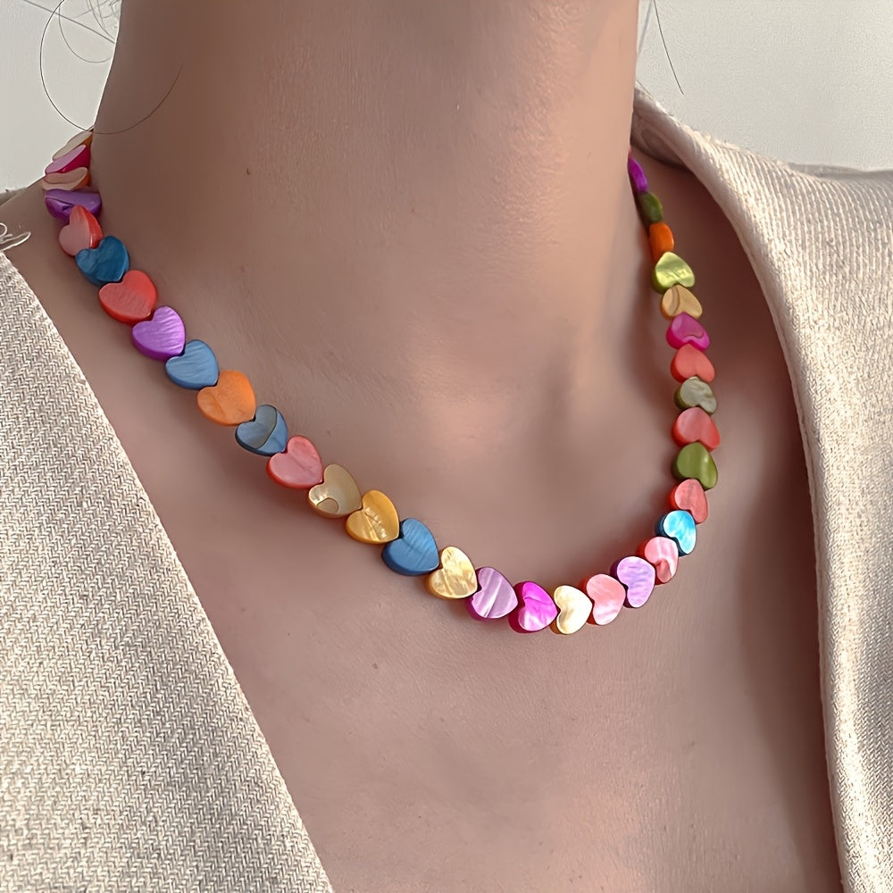 Rainbow Heart Necklace