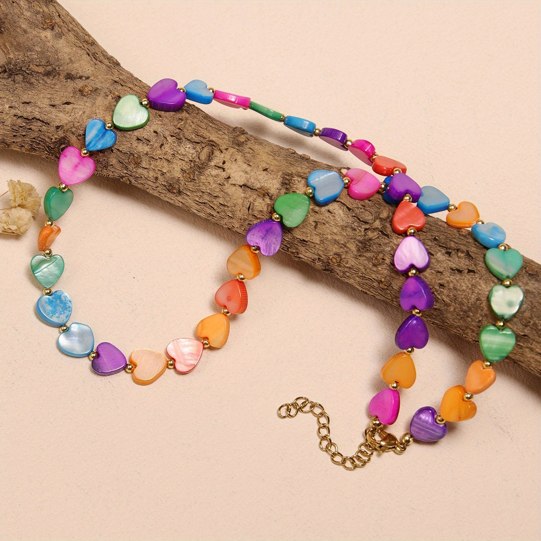Rainbow Heart Necklace