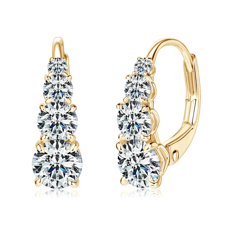 Carol four stone earrings