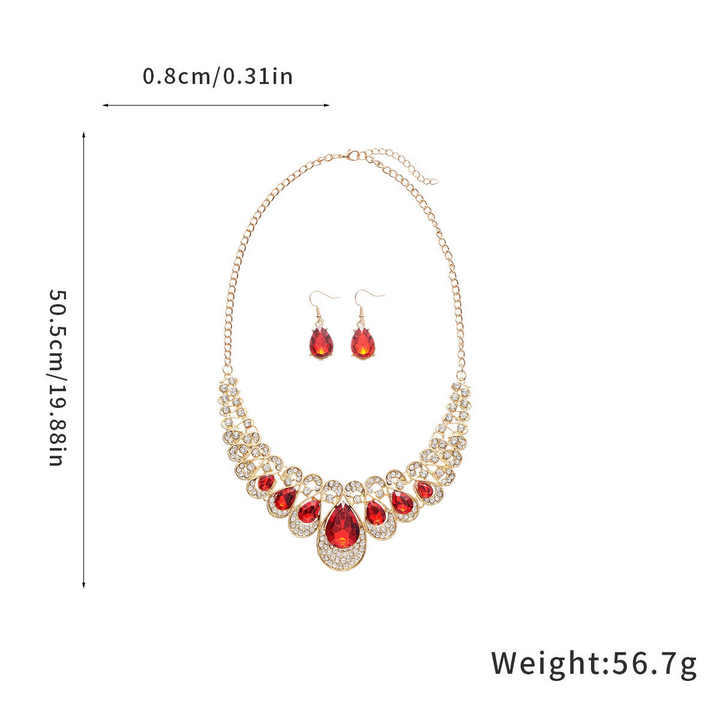 Maevina Crimselle Gold Jewelry Set